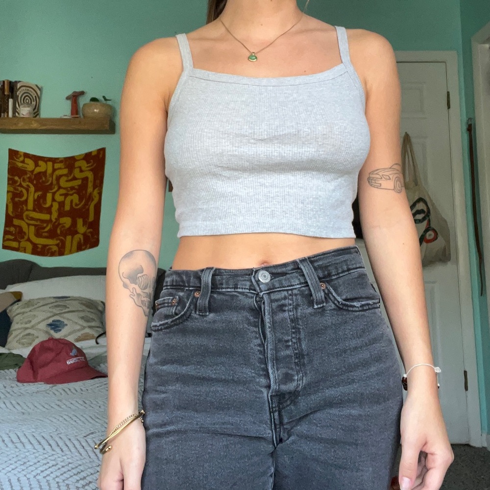 small grey tank top
